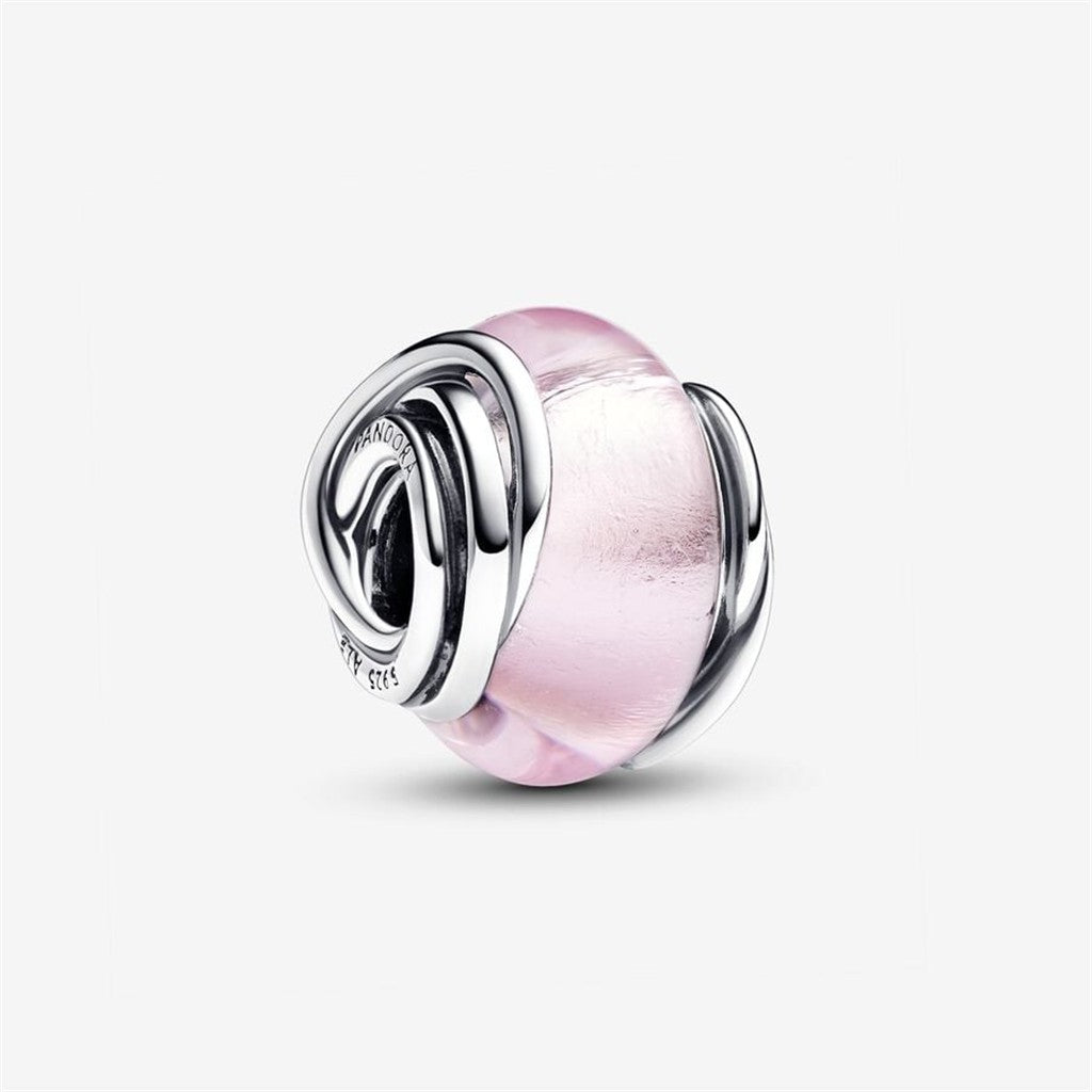 Pandora Moments Encircled Pink Murano Glass Charm