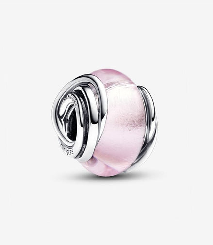 Pandora Moments Encircled Pink Murano Glass Charm