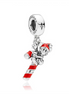 Pandora - Disney, Santa Mickey’s Candy Cane Dangle Charm