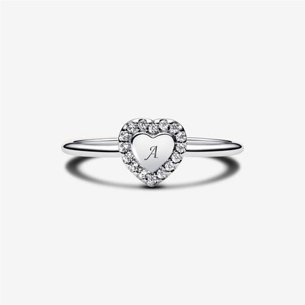 Pandora Timeless Engravable Heart Halo Ring Size 7
