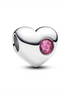 Pandora Engravable Pink Stone Heart Charm
