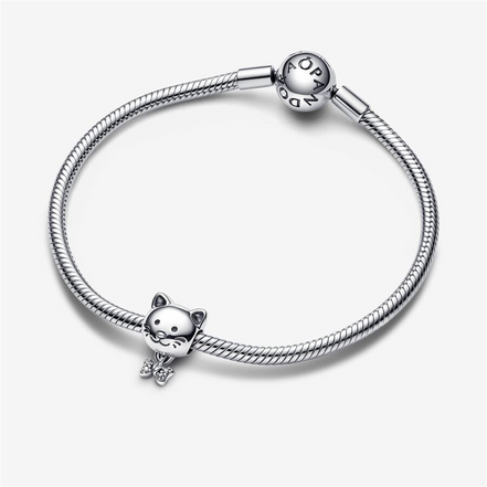 Pandora Moments Pet Cat And Bow Charm