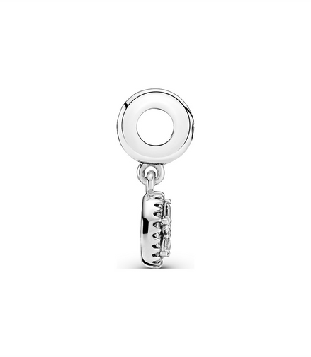 Sparkling Snowflake Circle Dangle