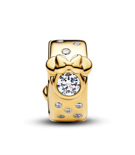 Pandora Disney Mickey & Minnie Mouse Gold-Plated Clip Charm