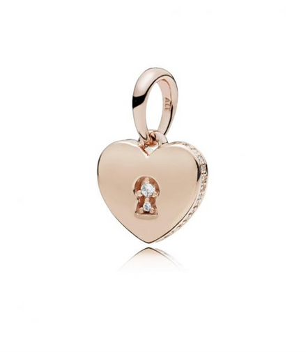 Pandora Rose Shimmering Keyhole Dangle Charm