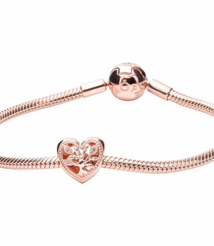 Pandora Rose Family Tree Heart Bracelet Gift Set  Size 19