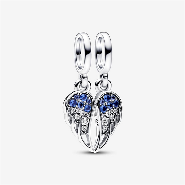 Pandora Moments Sparkling Splitable Angel Wings Dangle Charm
