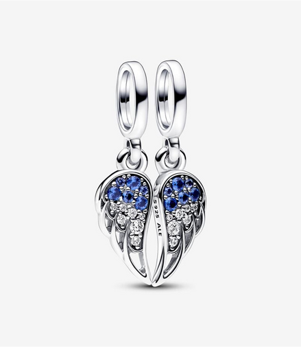 Pandora Moments Sparkling Splitable Angel Wings Dangle Charm