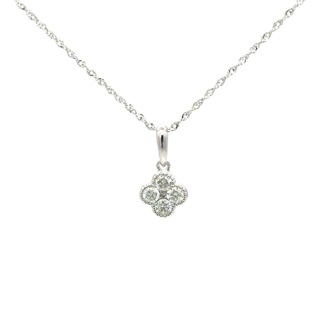 0.29 Ctw Diamond (7.35Mm/Diameter) Pendant Necklace
