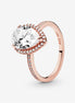 Pandora Timeless Sparkling Teardrop Halo Ring Size 5