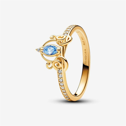 Pandora Disney Cinderella's Carriage Gold Plated Ring Size 7