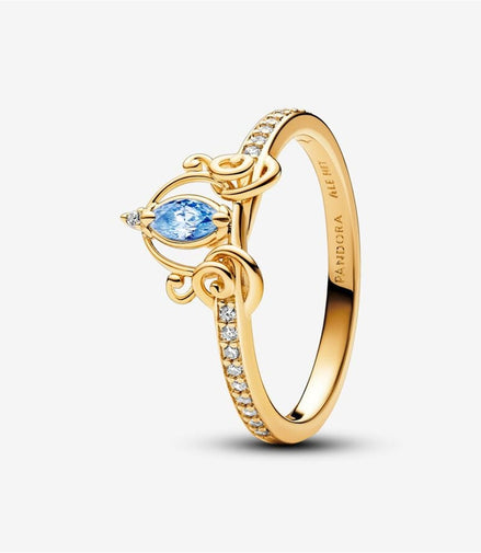 Pandora Disney Cinderella's Carriage Gold Plated Ring Size 7.5