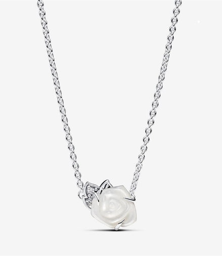 Pandora Moments White Rose in Bloom Collier Necklace 45 cm