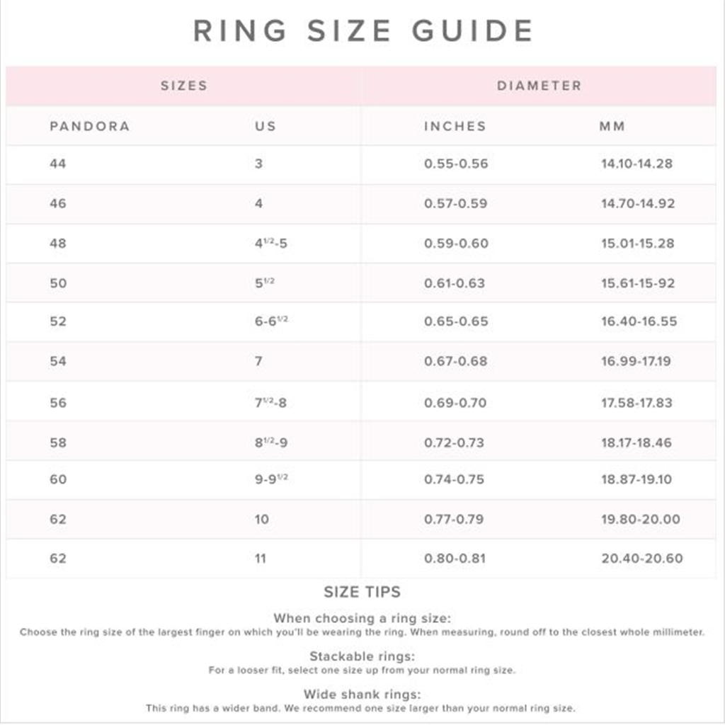 Pandora Timeless Pavé Cuban Chain Ring Size 10