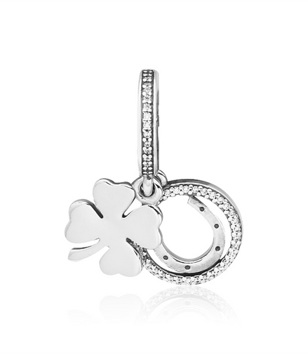 Lucky Four-Leaf Clover Dangle Charm