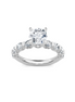 14K White Gold 2CT Round Diamond Semi-Mount Engagement Ring