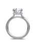 14K White Gold 0.16 CTW Round Diamond Hidden Halo Semi-Mount Engagement Ring