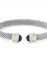 Phillip Gavriel Silver And 18K Gold Black Onyx Popcorn Gemstone Cuff Bracelet
