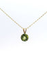 14K Yellow Gold 2 CT Peridot Pendant Necklace