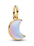 Pandora Sparkling Crescent Moon Gold-Plated Dangle Charm