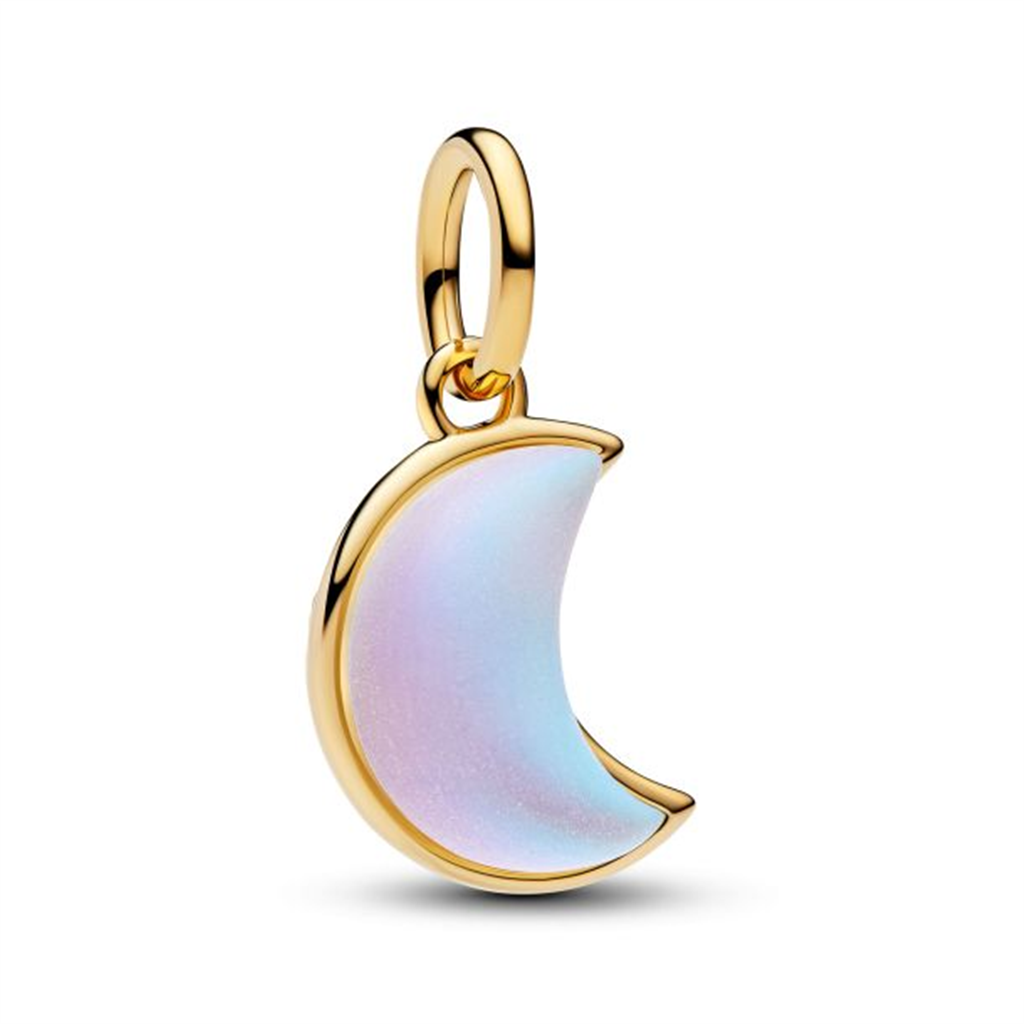 Pandora Sparkling Crescent Moon Gold-Plated Dangle Charm