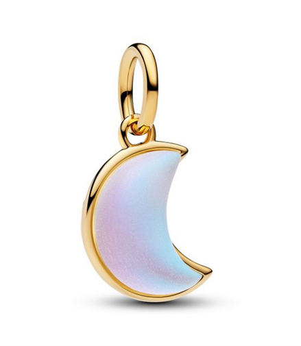 Pandora Sparkling Crescent Moon Gold-Plated Dangle Charm