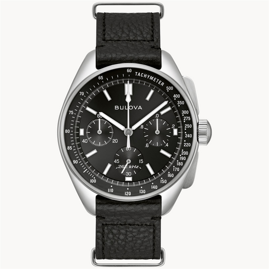 Bulova Archive Series Lunar Pilot Black Dial and Interchangeable Strap Watch Set