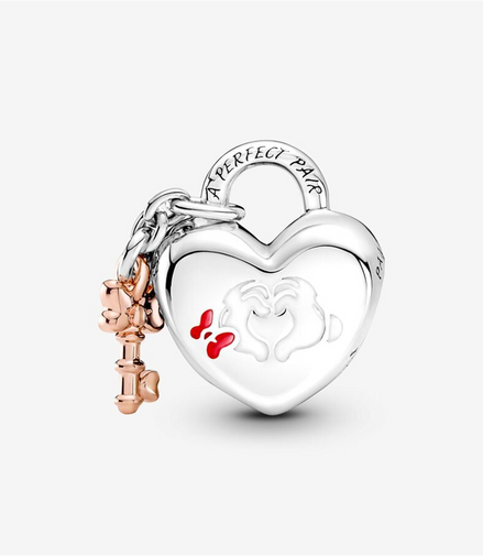 Pandora Disney Mickey Mouse & Minnie Mouse Padlock Charm