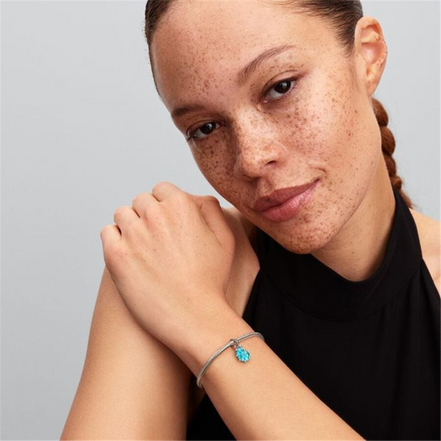 Pandora Blue Murano Glass Sea Snail Dangle Charm