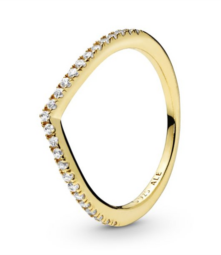 Pandora Sparkling Wishbone Ring Size 7
