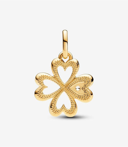 Pandora ME Heart Four-leaf Clover Medallion Charm