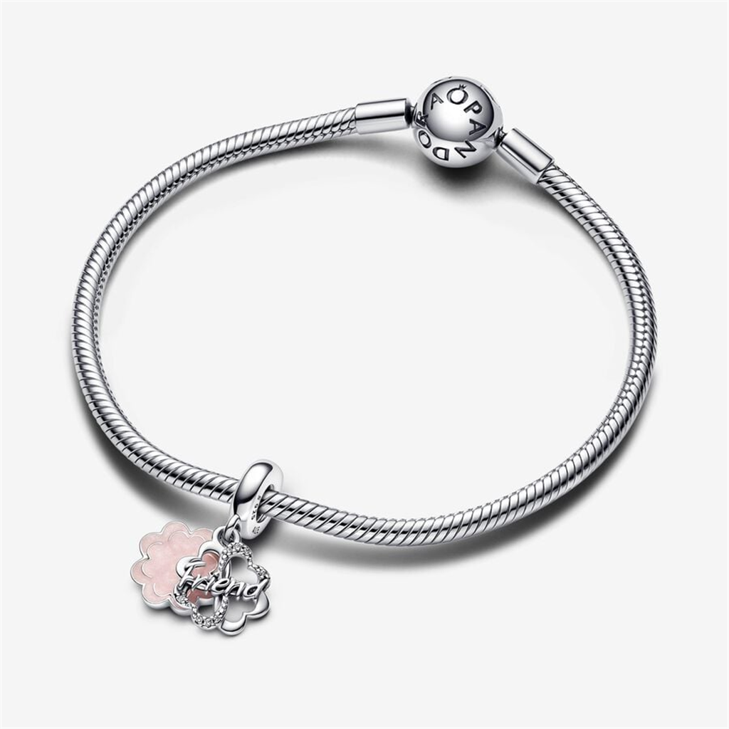 Pandora Moments Four-Leaf Clover Friendship Double Dangle Charm