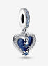 Pandora Moments Celestial Shooting Star Heart Double Dangle Charm