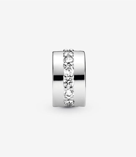 Pandora Moments Clear Sparkling Row Clip Charm