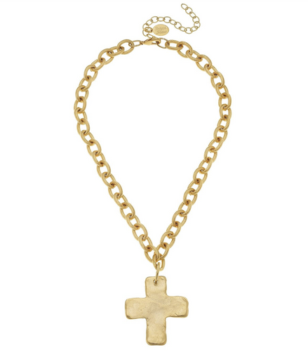 Susan Shaw Solid Cross Necklace