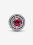 Pandora Moments  Red Sparkling Leveled Round Charm