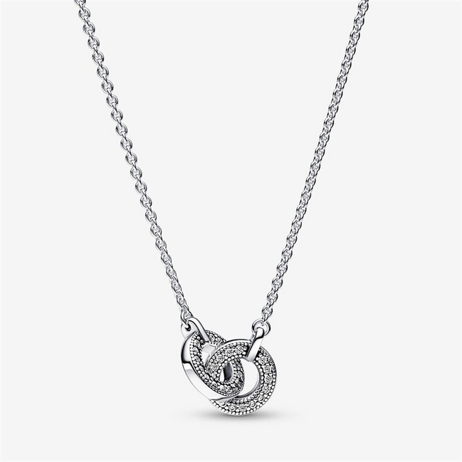 Pandora Signature Intertwined Pavé Pendant Necklace 45 cm