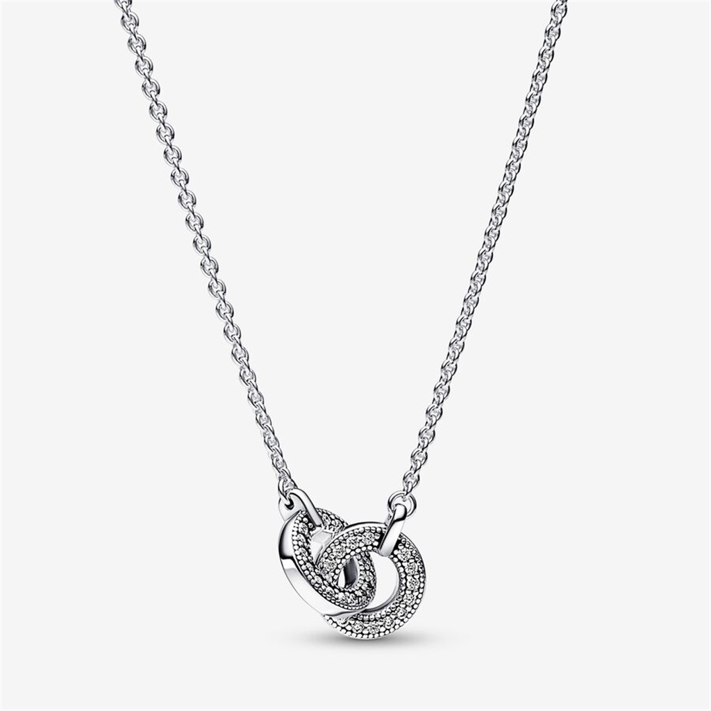 Pandora Signature Intertwined Pavé Pendant Necklace 45 cm