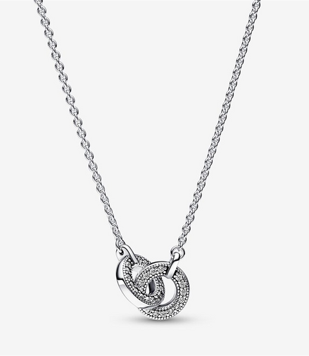 Pandora Signature Intertwined Pavé Pendant Necklace 45 cm