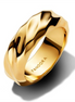 Pandora Essence Rippled Wide Band Gold-Plated Ring Size 7.5