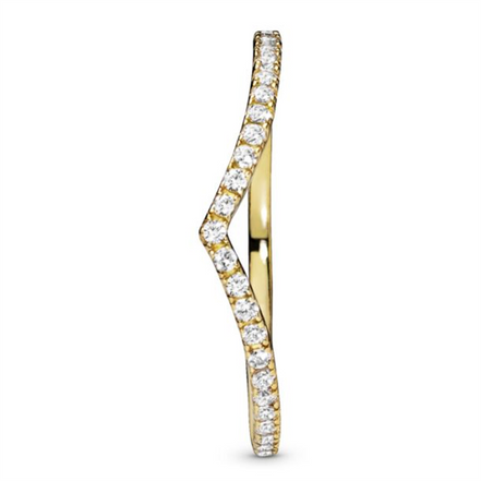 Pandora Sparkling Wishbone Ring Size 6