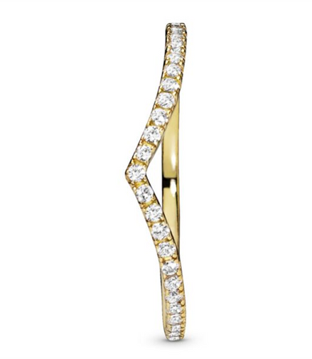 Pandora Sparkling Wishbone Ring Size 7.5