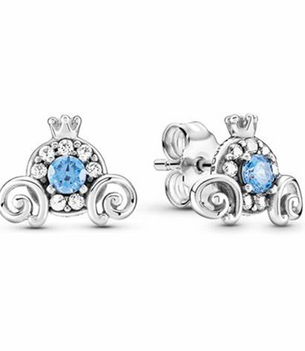 Pandora Disney Cinderella Pumpkin Coach Stud Earrings