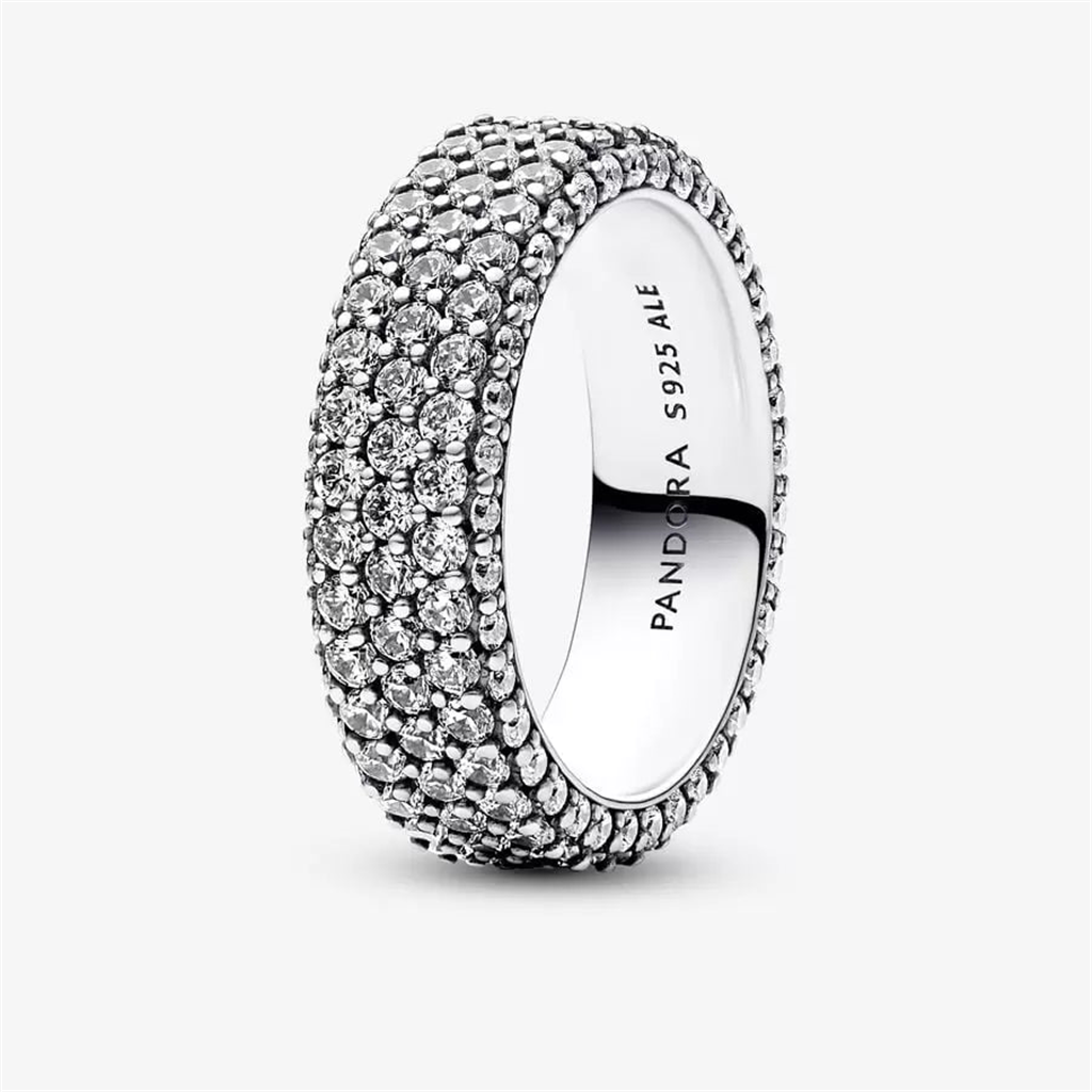 Pandora Timeless Pavé Triple-Row Ring Size 7