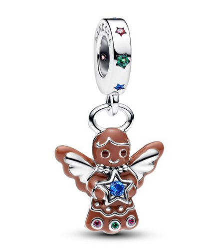 Pandora Gingerbread Angel Dangle Charm