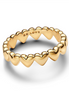 Pandora Moments Row of Hearts Ring Size 9