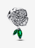 Pandora Moments Sparkling Rose in Bloom Charm