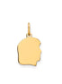 14K Girl Head Gold Charm