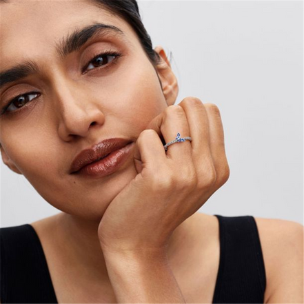 Pandora Sparkling Blue Butterfly Ring Size 5