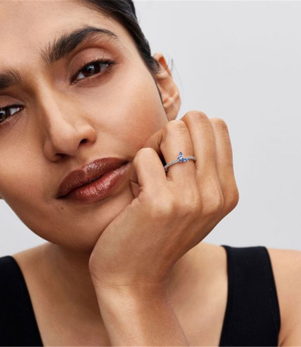 Pandora Sparkling Blue Butterfly Ring Size 7